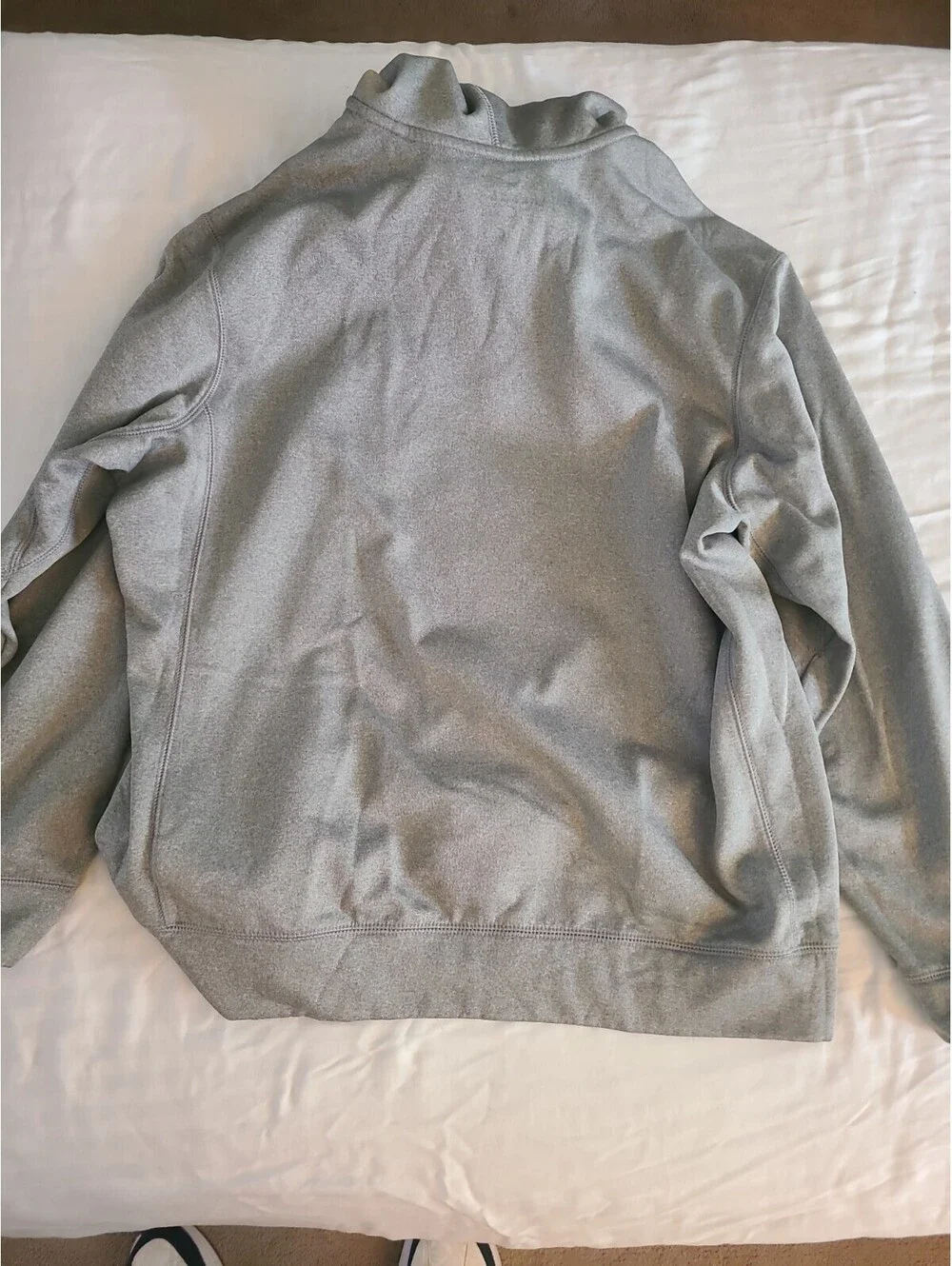Nike Therma-Fit Men's Pullover Hoodie Grey Blue Logo Athletic Sweatshirt Size L